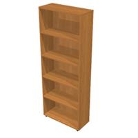 Libreria modulare alta - a giorno - 76x32cm - H196cm - noce chiaro -