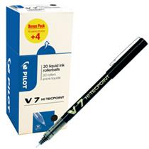 Roller Hi Tecpoint V7 - nero - punta 0,7mm - Pilot - conf. 16 + 4