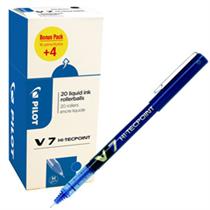 Roller Hi Tecpoint V7 - blu - punta 0,7mm - Pilot - conf. 16 + 4