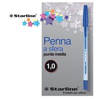 SCATOLA 50 PENNA SFERA BLU P.MEDIA 1.0MM STARLINE