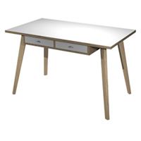 Postazione Home-Office con sottopiano 120x60xH74,4cm gambe legno Bia