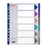 Separatore in PPL traslucido 6 tasti f.to A4 MAXI 24,5x29,7cm ESSELT