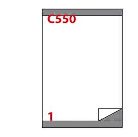 Etichetta adesiva C/550 bianca 100fg A4 210x280mm (1et/fg) Markin