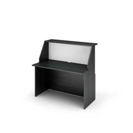 MODULO RECEPTION SOPRALZO+DESKTOP 120x76x117cm NERO VEN. /BIANCO - P