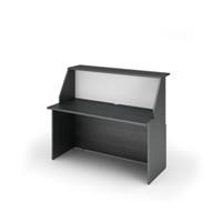 MODULO RECEPTION SOPRALZO+DESKTOP 140x76x117cm NERO VEN. /BIANCO - P