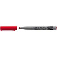 SCATOLA 12 MARCATORI POCKET 1445 ROSSO P.TONDA PERMANENTE BIC