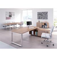 SCRIVANIA MANAGER 180X90cm c/mobile servizio rev. CILIEGIO AR. - PRE