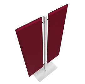 Piantana a 2 pannelli Moody Rosso H140