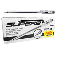 Penna a sfera Super B - punta 0,7 mm - nero - Pentel 12+2pz