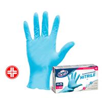 Guanti in nitrile non talcato taglia S/M colore BLU