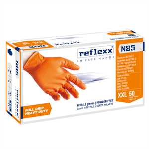 Guanti in nitrile N85- tg XXL - arancione - Reflexx - conf. 50 pezzi