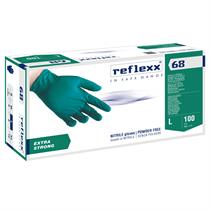 Guanti in nitrile R68-senza polvere taglia L -col. verde Reflexx