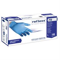 Guanti in nitrile R70 senza polvere Tg. L- azzurro- Reflexx