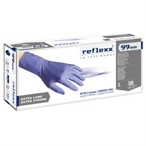 Guanti in nitrile R99 - manichetta lunga - tg L -indaco Reflexx