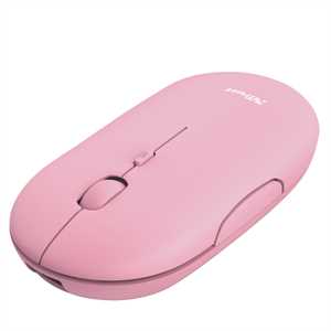 Mouse Puck - ultrasottile - wireless - ricaricabile - rosa - Trust