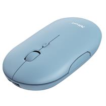 Mouse ultrasottile - wireless - ricaricabile - azzurro - Trust