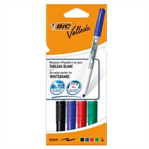 Pennarello Whiteboard Marker punta tonda 1,4 mm - 4 colori assortiti